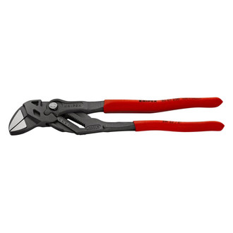 Knipex® - 10" Smooth Jaws Dipped Handle Push Button Ratcheting Tongue & Groove Pliers