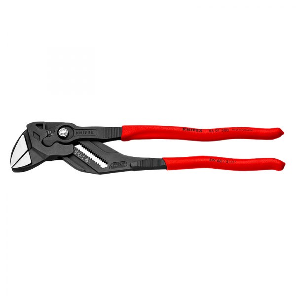 Knipex® - 12" Smooth Jaws Dipped Handle Ratcheting Push Button Tongue & Groove Pliers