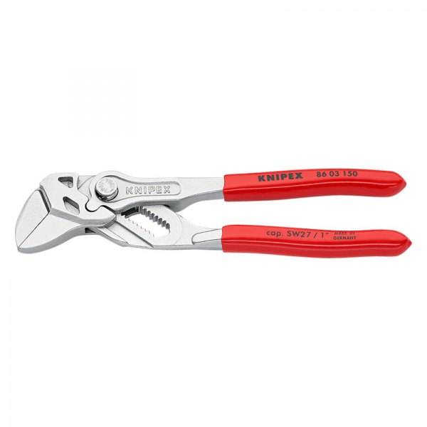 Knipex® - 6" Smooth Jaws Dipped Handle Ratcheting Tongue & Groove Pliers