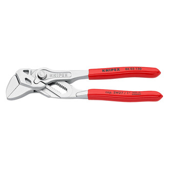 Knipex® - 6" Smooth Jaws Dipped Handle Ratcheting Tongue & Groove Pliers