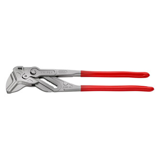Knipex® - 16" Smooth Jaws Dipped Handle Push Button Ratcheting Tongue & Groove Pliers