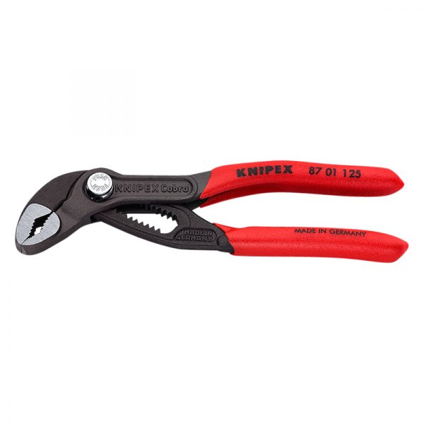 Knipex® - Cobra™ 5" V-Jaws Dipped Handle Self Locking Push Button Tongue & Groove Pliers