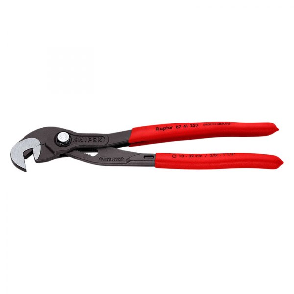 Knipex® - 10" Nut Buster Jaws Dipped Handle Push Button Ratcheting Tongue & Groove Pliers