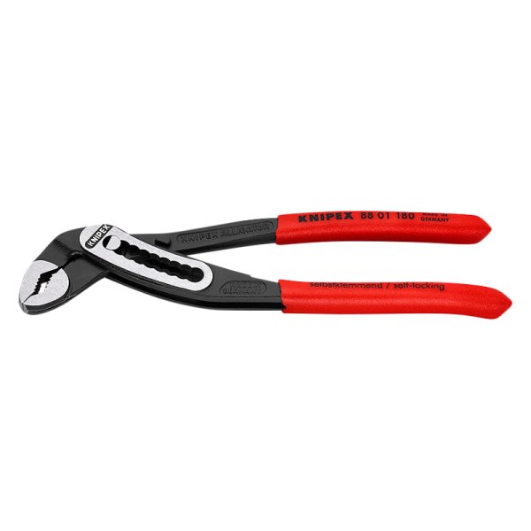 Knipex® - Alligator™ 7-1/4" V-Jaws Dipped Handle Self Locking Tongue & Groove Pliers