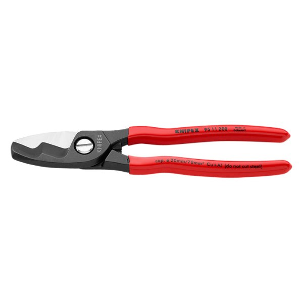 Knipex® - 8" OAL 2/0 AWG Twin Cutting Edge Cable Cutter