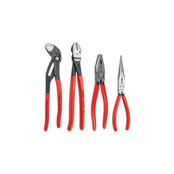 Knipex® - 4-piece 8" to 10" Dipped Handle Mixed Pliers Set