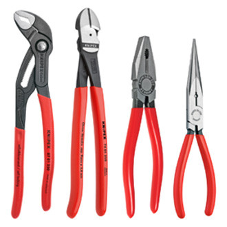 Knipex® - 4-piece 8" to 10" Dipped Handle Mixed Pliers Set