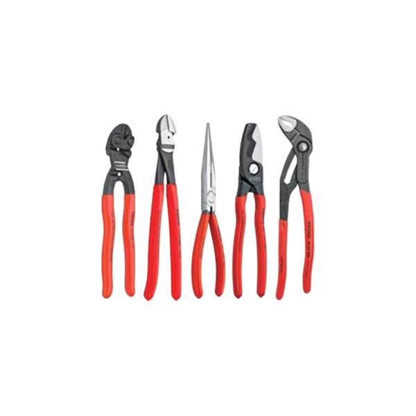 Knipex® - 5-piece 8" to 10" Dipped Handle Automotive Mixed Pliers Set