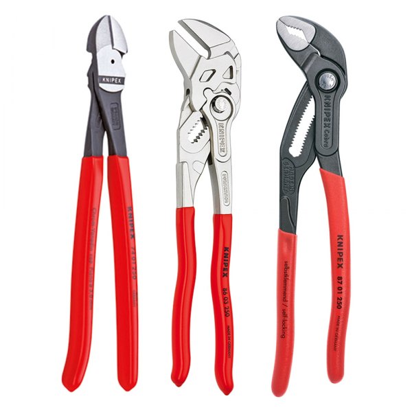 Knipex® - 3-piece 10" Dipped Handle Mixed Pliers Set
