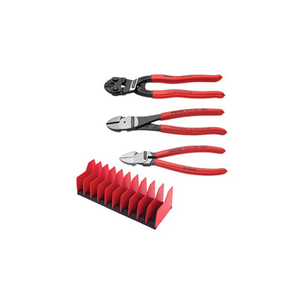 Knipex® - 3-piece Plier Handle Cutter Mixed Set with 10-piece Tool Holder