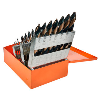 KnKut® - 29-Piece Black/Gold Oxide Length Step Point Drill Bit Set