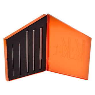 KnKut® - 5-Piece Carbide Tipped Hard Steel Left Hand Jobber Length Drill Bit Set