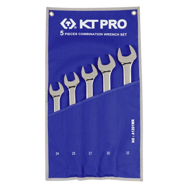 KT Pro® - 5-piece 24 to 32 mm 12-Point Angled Combination Wrench Set