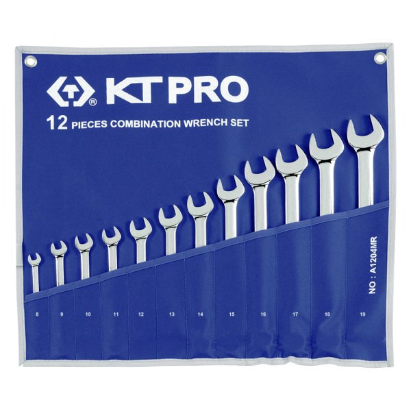 KT Pro® - 12-piece 8 to 19 mm 12-Point Angled Combination Wrench Set