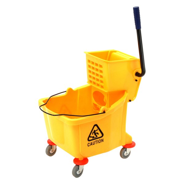 Laitner® - 26 qt Yellow Plastic Mop Bucket and Wringer