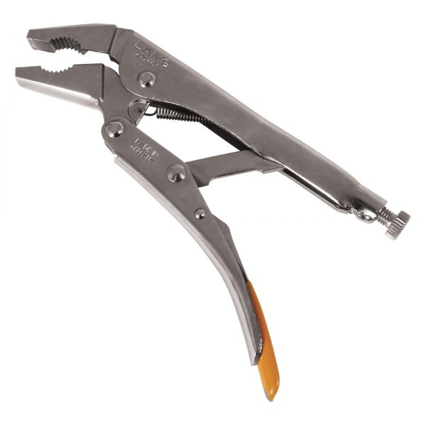 Lang Tools® - 8" Metal Handle Curved/Large Curved Jaws Locking Pliers