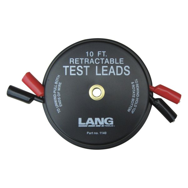 Lang Tools® - Two Wires Retractable Test Leads with Insulated Alligator Clips