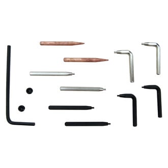Lang Tools® - 10-piece 90° Straight & Bent 0.023" to 0.047" Snap Ring Pliers Tip Set