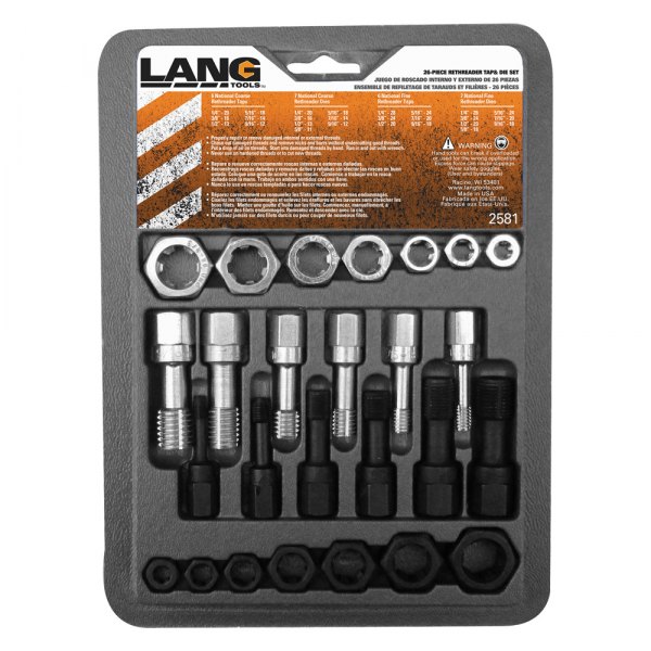 Lang Tools® - 26-Piece Thread Restorer Tap/Die Set