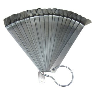 Lang Tools® 3072 - 0.008 to 0.03" SAE Stainless Steel Angled Feeler Gauge Set