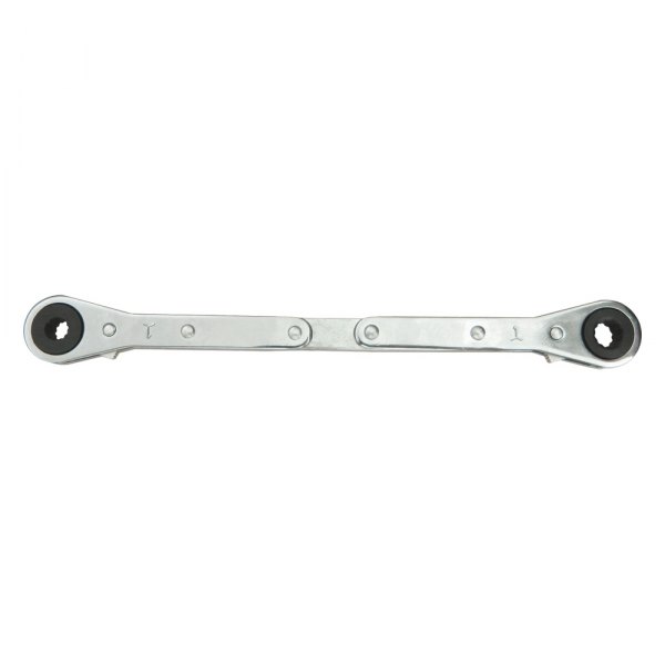 Lang Tools® - 1/4" x 5/16" 12-Point Straight Head Reversible Ratcheting Long Pattern Chrome Double Box End Wrench