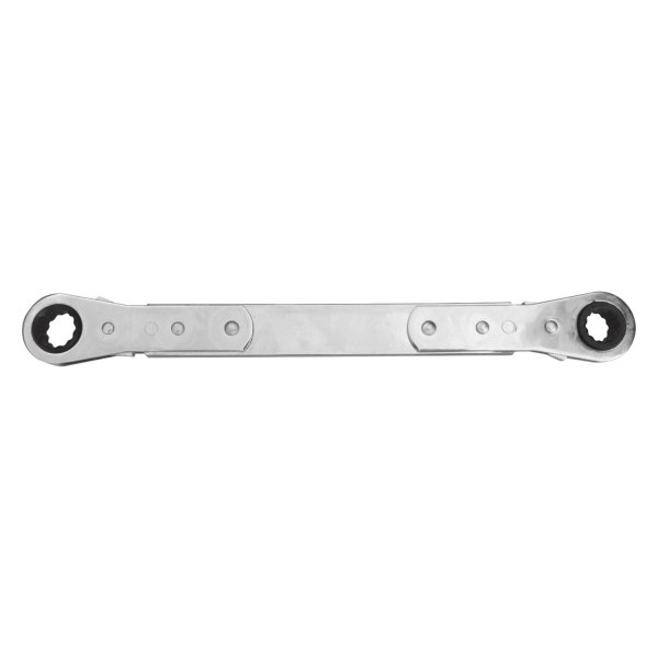 Lang Tools® - 12 x 14 mm 12-Point Straight Head Reversible Ratcheting Long Pattern Chrome Double Box End Wrench