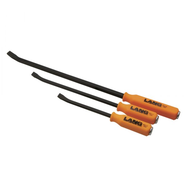 Lang Tools® - 3-piece 12" to 25" Curved End Strike Cap Screwdriver Handle Pry Bar Set