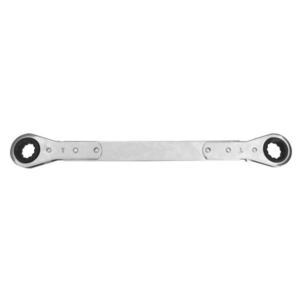 Lang Tools® - 5/8" x 11/16" 12-Point Straight Head Reversible Ratcheting Long Pattern Chrome Double Box End Wrench
