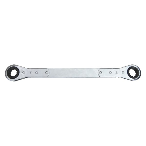 Lang Tools® - 13 x 15 mm 12-Point Straight Head Reversible Ratcheting Long Pattern Chrome Double Box End Wrench
