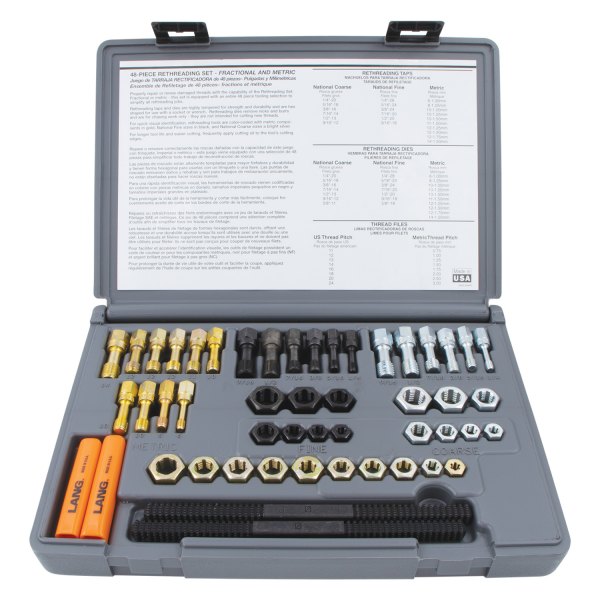 Lang Tools® 971 - 48-Piece SAE/Metric Thread Restorer Kit