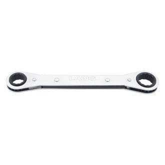 Lang Tools® - SAE 12-Point Straight Head Reversible Ratcheting Chrome Double Box End Wrench