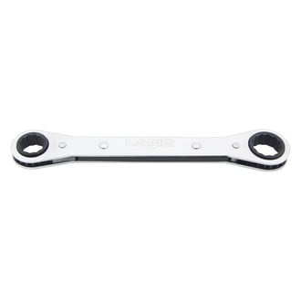 Lang Tools® - 1/2" x 9/16" 12-Point Straight Head Reversible Ratcheting Chrome Double Box End Wrench