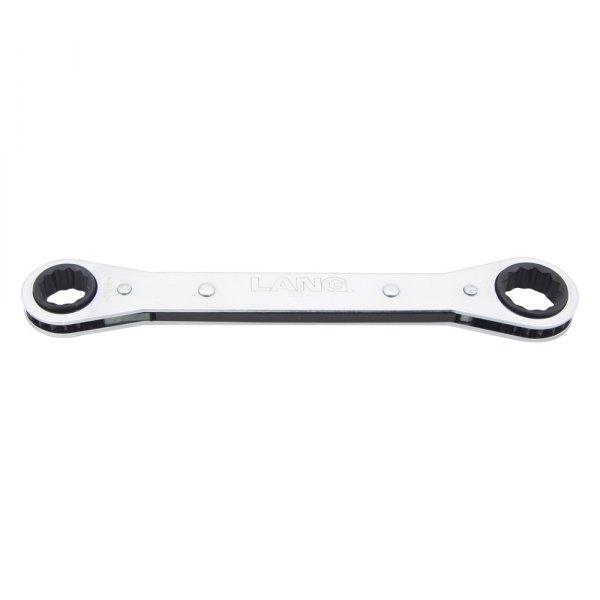 Lang Tools® - 5/8" x 11/16" 12-Point Straight Head Reversible Ratcheting Chrome Double Box End Wrench