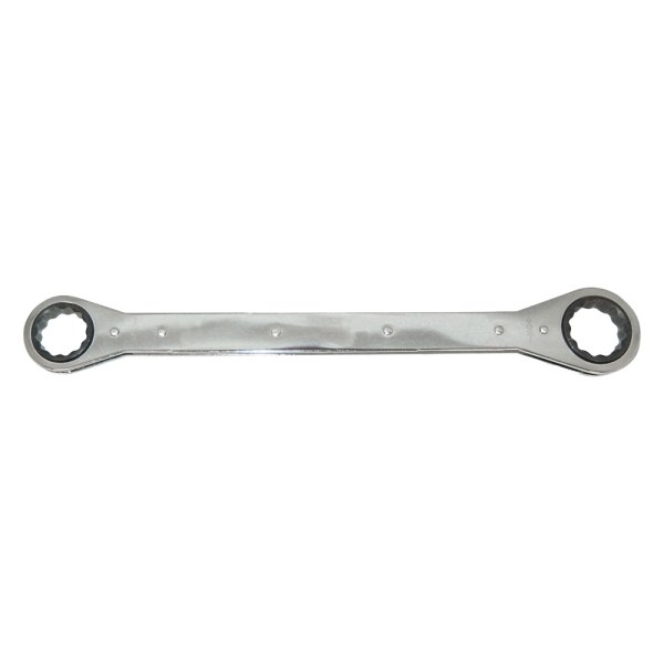 Lang Tools® - 1-1/16" x 1-1/4" 12-Point Straight Head Reversible Ratcheting Chrome Double Box End Wrench