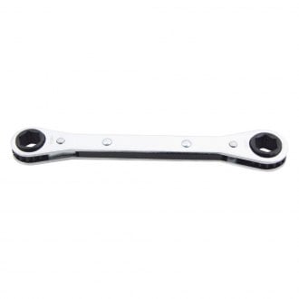 Lang Tools® - Metric 6-Point Straight Head Ratcheting Chrome Double Box End Wrench