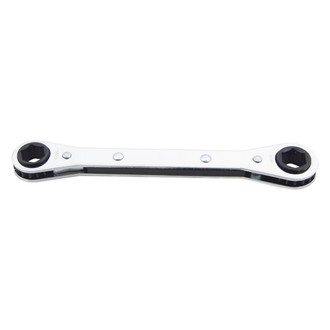 Lang Tools® - 11 x 12 mm 6-Point Straight Head Ratcheting Chrome Double Box End Wrench