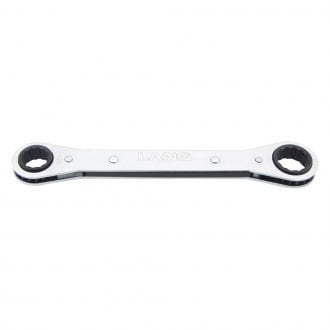Lang Tools® - Metric 12-Point Straight Head Ratcheting Chrome Double Box End Wrench