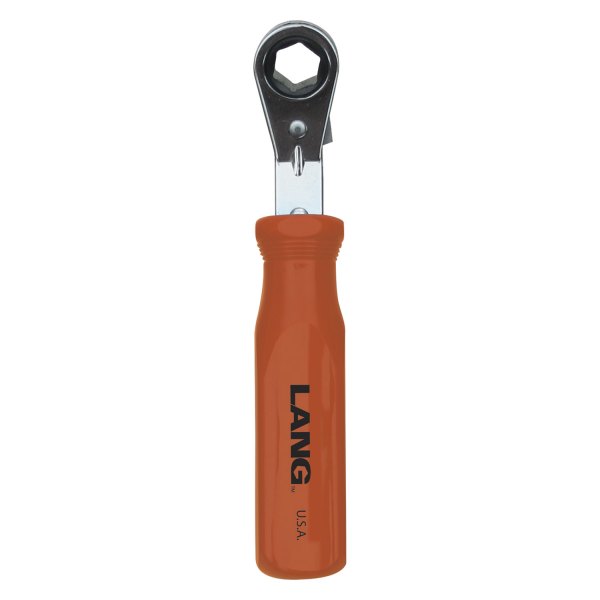 Lang Tools® - E-Z Grip™ 9/16" 6-Point Angled Head Reversible Ratcheting Chrome Single Box End Wrench