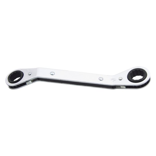 Lang Tools® - 1/4" x 5/16" 12-Point Angled Head Reversible Ratcheting Chrome Double Box End Wrench