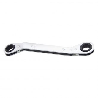 Lang Tools® - Metric 6-Point Angled Head Reversible Ratcheting Chrome Double Box End Wrench