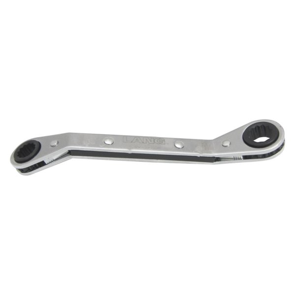 Lang Tools® - 9 x 10 mm 12-Point Angled Head Reversible Ratcheting Chrome Double Box End Wrench