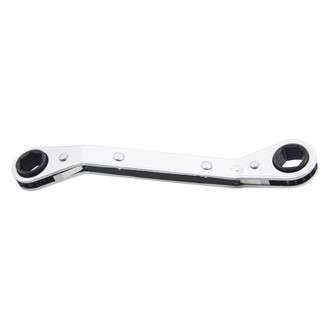 Lang Tools® - 13 x 14 mm 6-Point Angled Head Reversible Ratcheting Chrome Double Box End Wrench