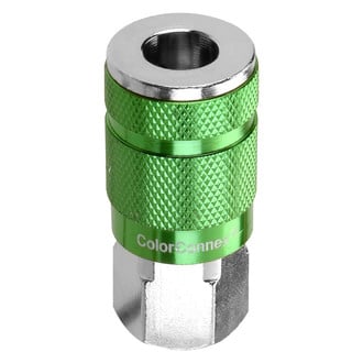 Legacy Manufacturing® A71410B - ColorConnex™ B-Style 1/4" (F) NPT x 1/4" Steel/Aluminum Quick Coupler Body in Retail Package