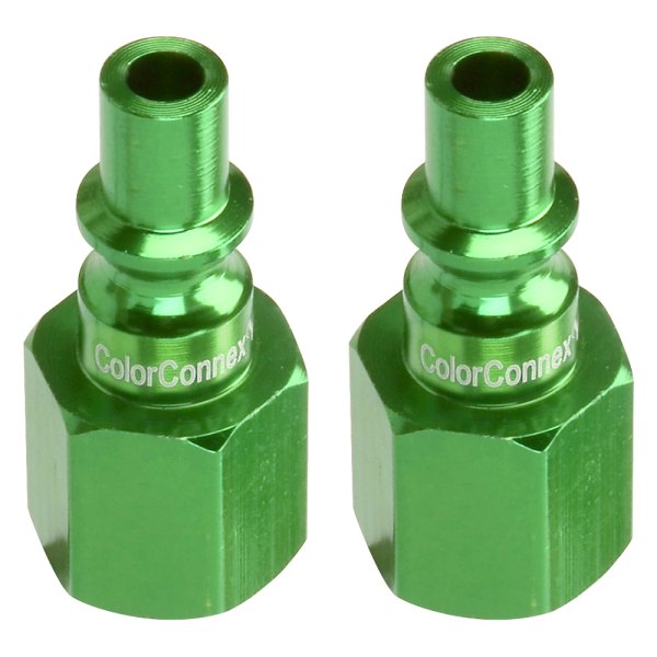 Legacy Manufacturing® - ColorConnex™ B-Style 1/4" (F) NPT x 1/4" Aluminum Quick Coupler Plug, 2 Pieces