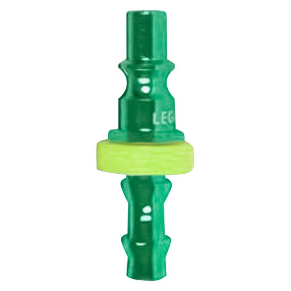 Legacy Manufacturing® - ColorConnex™ ARO-Style 1/4" x 1/4" Hose Barb Steel/Aluminum Push Lock Quick Coupler Plug in Bulk Package