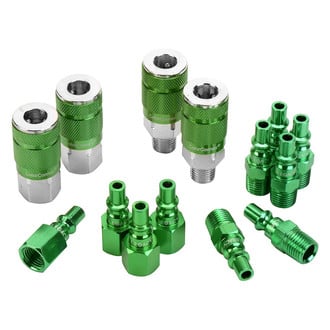 Legacy Manufacturing® A71458B - ColorConnex™ 1/4" B-Style Steel/Aluminum Quick Coupler Body/Plug Kit, 14 Pieces