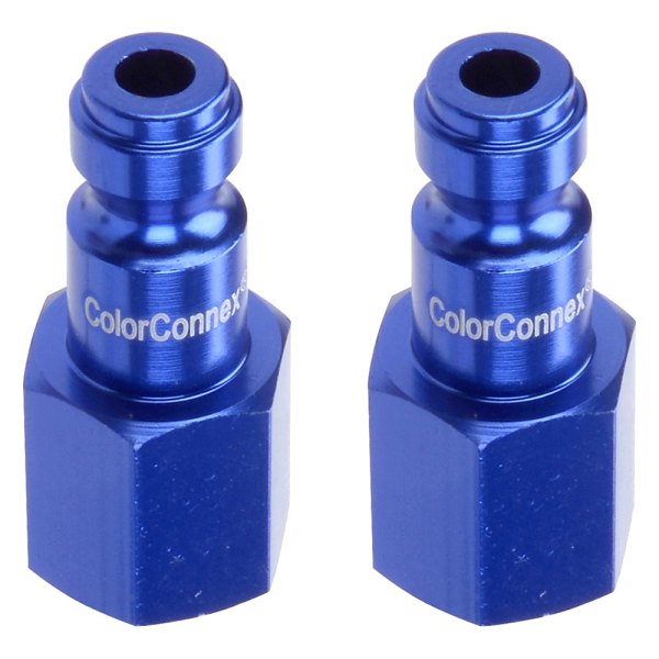 Legacy Manufacturing® - ColorConnex™ C-Style 1/4" (F) NPT x 1/4" Aluminum Quick Coupler Plug in Retail Pack Package, 2 Pieces
