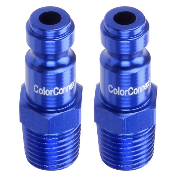 Legacy Manufacturing® - ColorConnex™ C-Style 1/4" (M) NPT x 1/4" Aluminum Quick Coupler Plug in Retail Pack Package