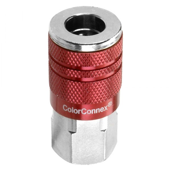 Legacy Manufacturing® - ColorConnex™ D-Style 1/4" (F) NPT x 1/4" Steel/Aluminum Quick Coupler Body in Retail Package