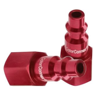 Legacy Manufacturing® - ColorConnex™ D-Style 1/4" (F) NPT x 1/4" Aluminum Quick Coupler Plug, 2 Pieces